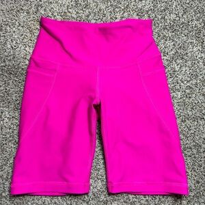 Bright Pink High-Waisted Shorts